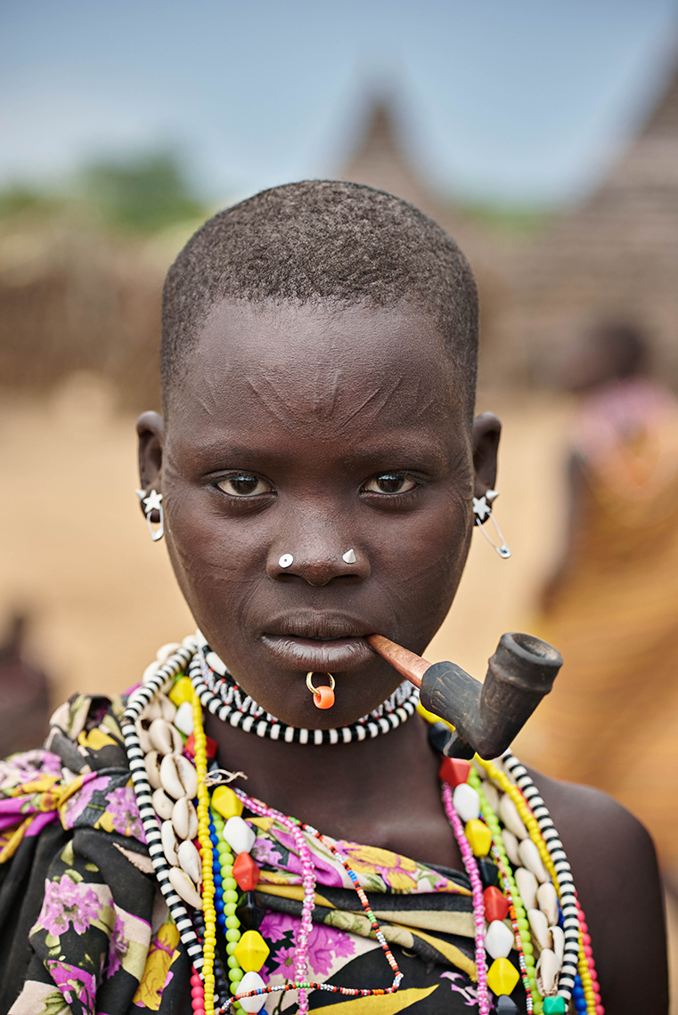 Toposa girl, Koten village, South Sudan